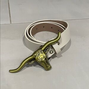 Texas sun ivory genuine leather belt